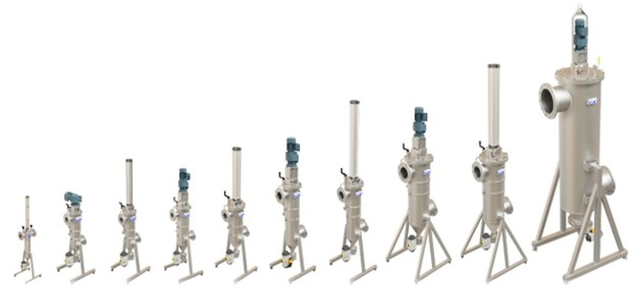 Gamme de filtres autonettoyants à racleur vertical ou rotatif